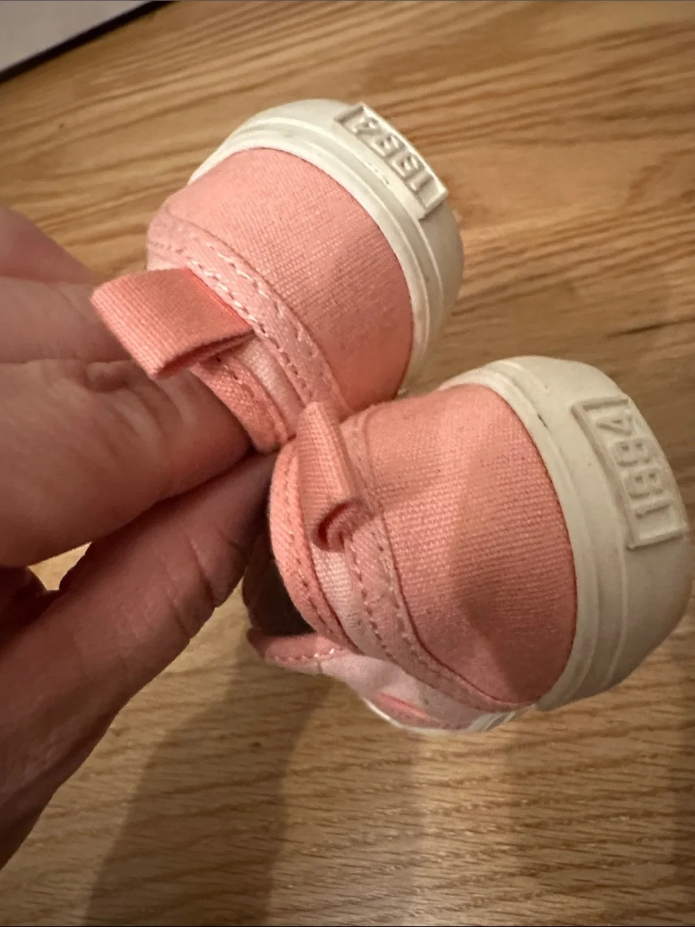 Old Navy Peach Slip-On Canvas Sneakers for Kids